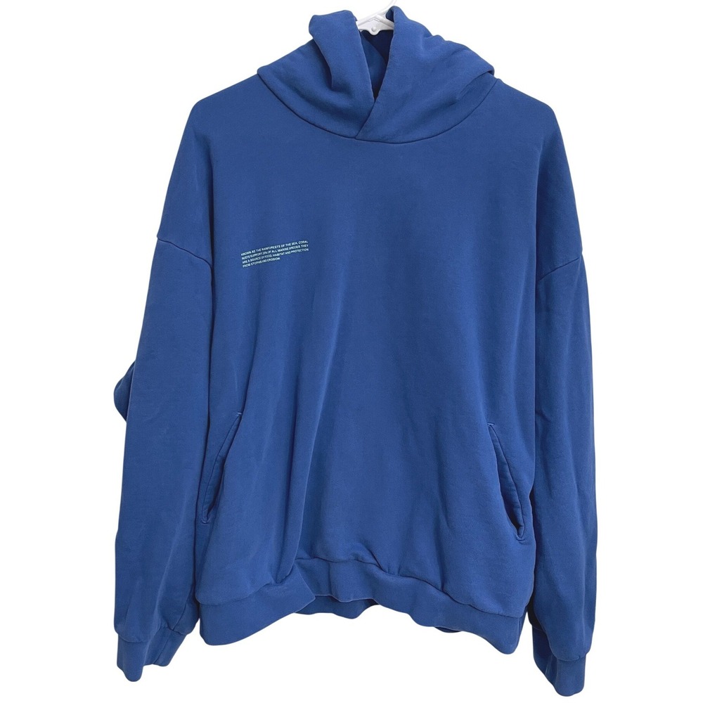PANGAIA Coral Reef Hoodie Blue Organic Cotton Sustainable Graphic Sweatshirt XXL